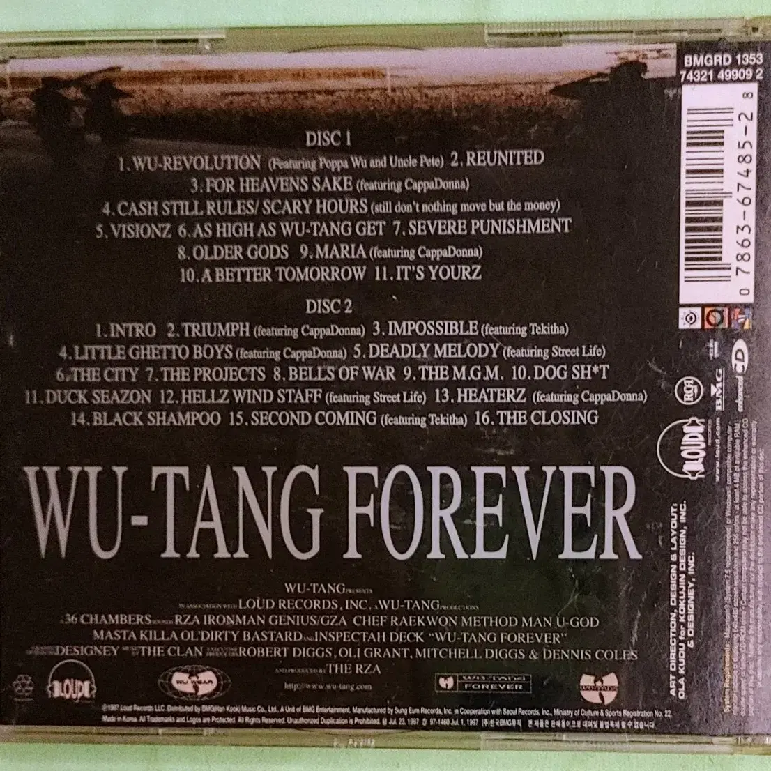 힙합 Wu-Tang Clan - Wu-Tang Forever CD 우탱