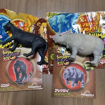 슈퍼애니멀 안코 어둠 속에서 빛나는 자바 코뿔소 & 레오파드