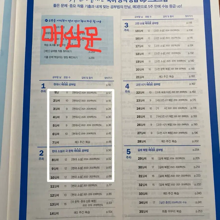 (설명필독) 2025수능대비 매삼비 매삼문 판매