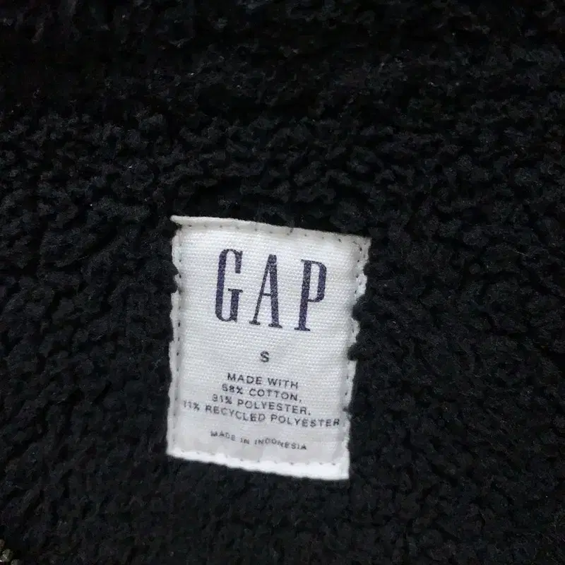 갭 GAP 블랙 약기모 빅로고 후드집업 95 G01747