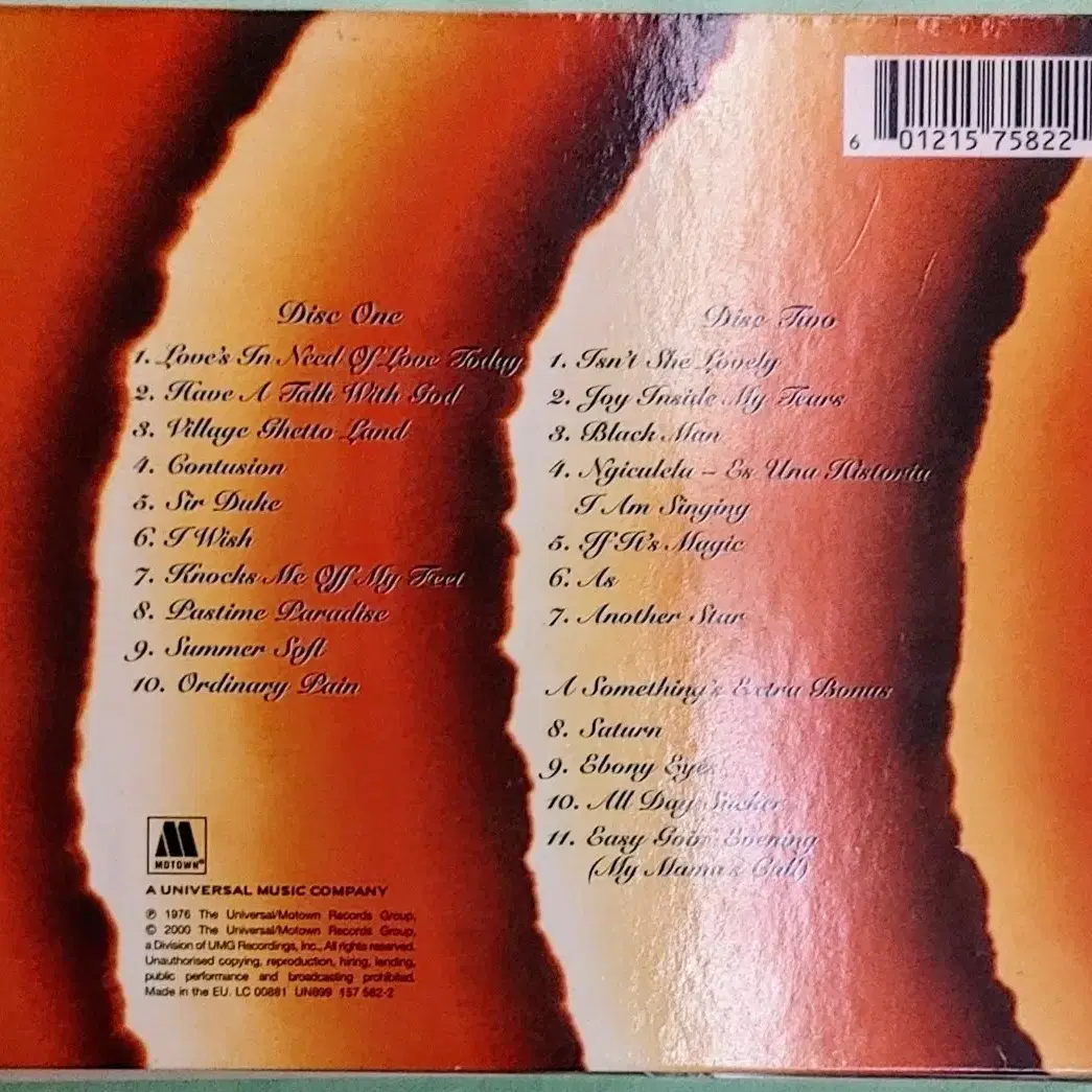 Stevie Wonder-Songs in the key CD