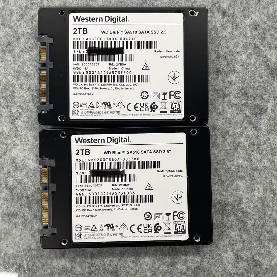 (미사용) WD SA510 2.5형 SSD 2TB 판매합니다.