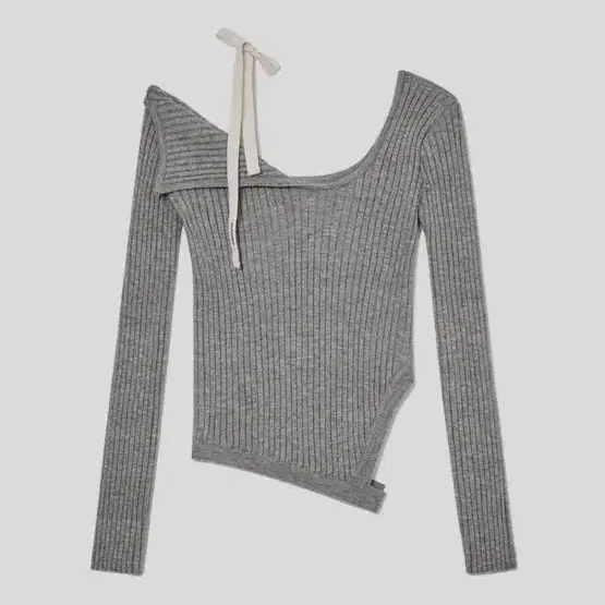 글로니 isa asymmetrical knit top (gray)