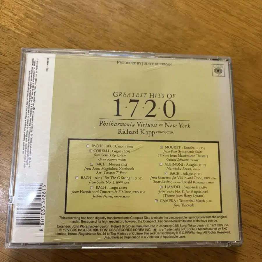 Greatest Hits of 1720 (CD)