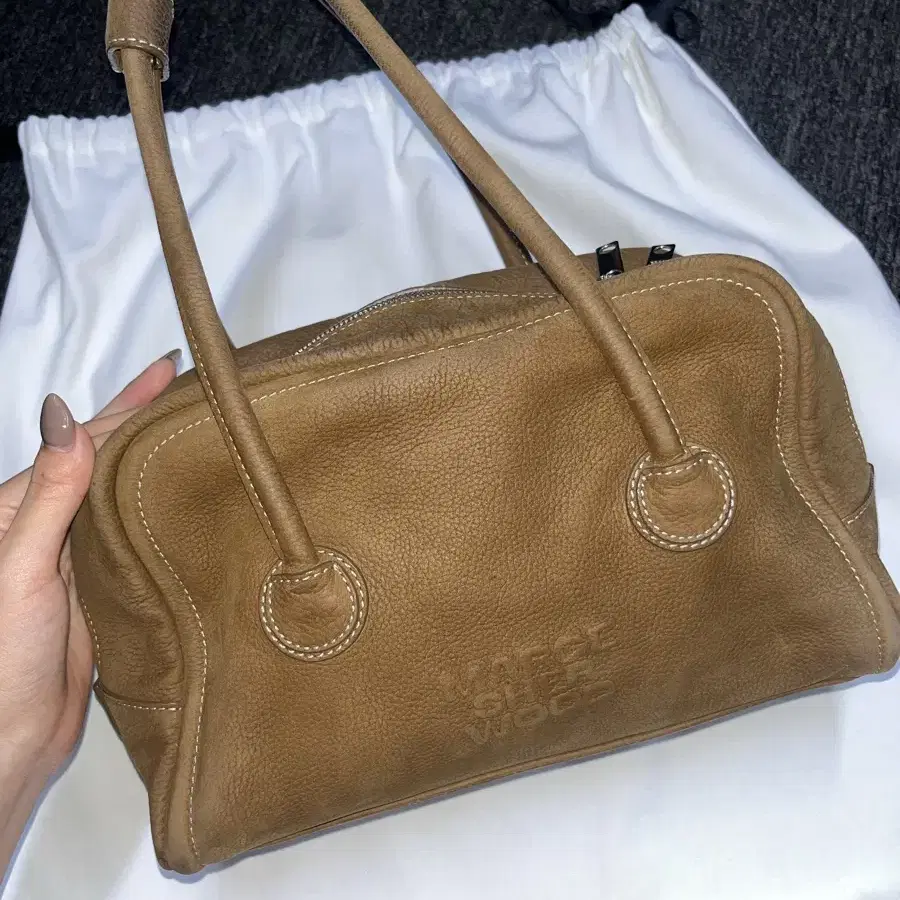 마지셔우드 soft tote chestnut nubuck 누벅 토트백