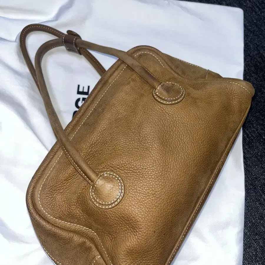 마지셔우드 soft tote chestnut nubuck 누벅 토트백