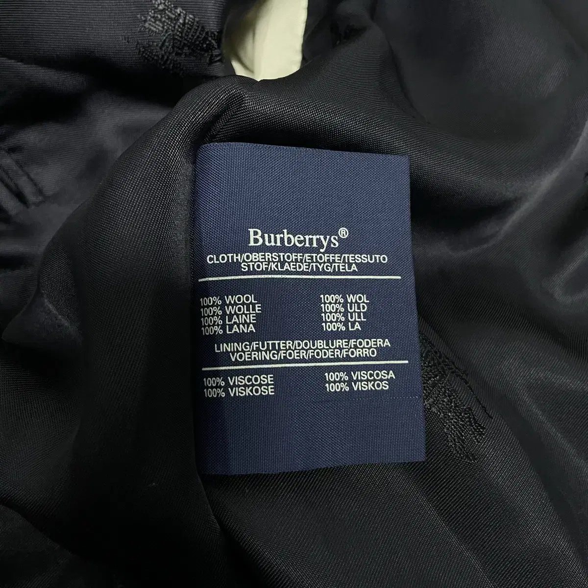 버버리 Burberry 아카이브 크레스트 로고 투 버튼 블레이저 네이비