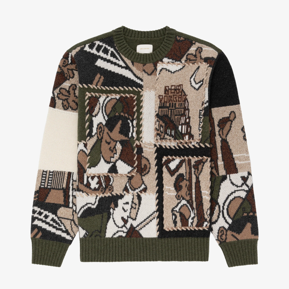 (에메레온도르)Molina Patchwork CrewneckSweater