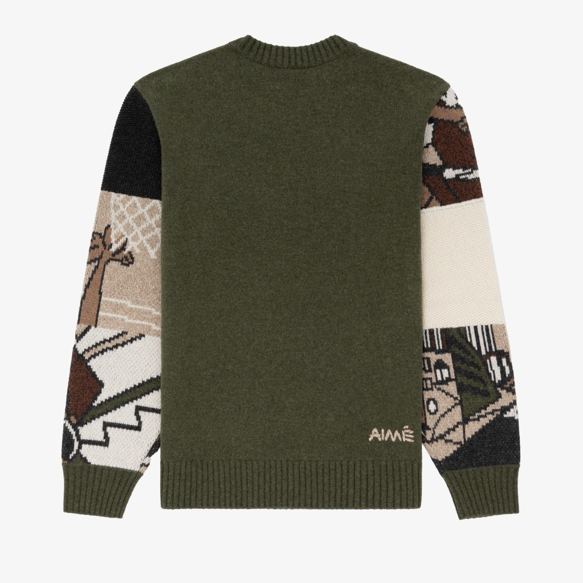 (에메레온도르)Molina Patchwork CrewneckSweater