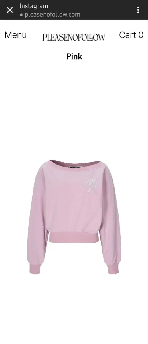 플노팔 플리즈노팔로우 Sue off-shoulder sweatshirt