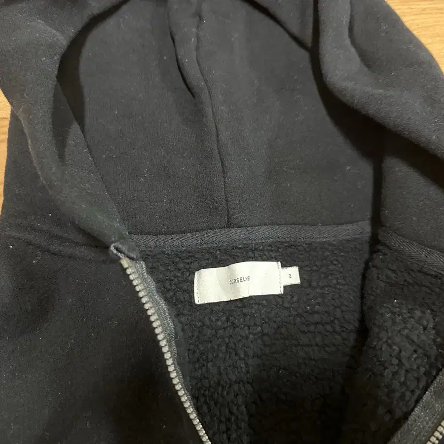 아워셀브스 Lyocell zip-up hoodie black 2사이즈