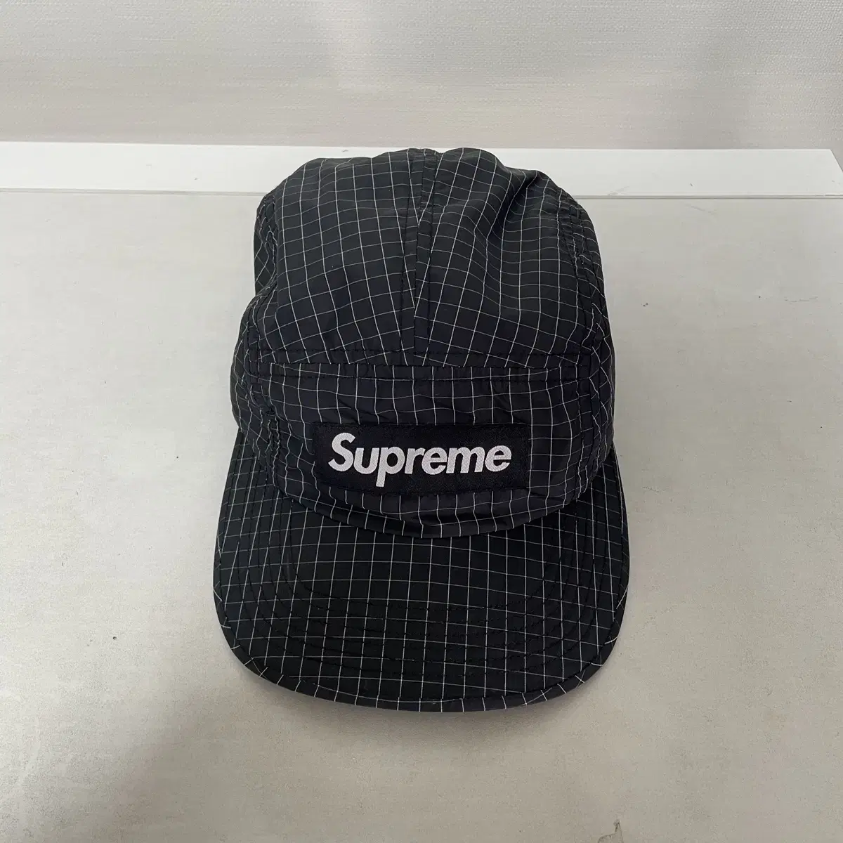 18ss Supreme 콘트라스트 립스탑 캠프캡 모자