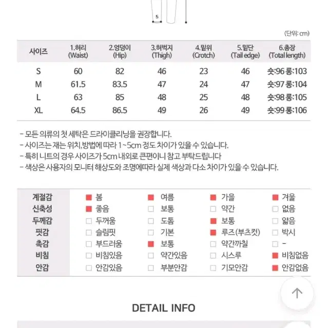 더핑크 코와 하이웨스트 워싱 세미 부츠컷 청바지 데님팬츠