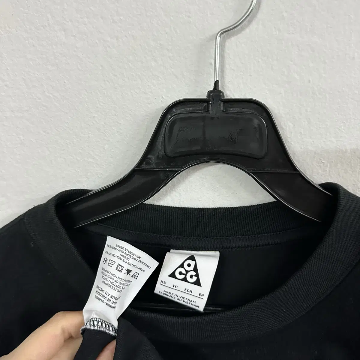 (XS) 나이키 ACG 블랙 롱슬리브