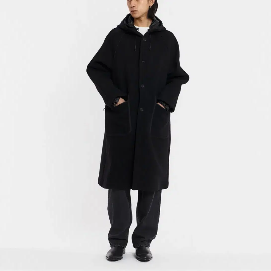 언어펙티드 코트(Layered hooded coat)