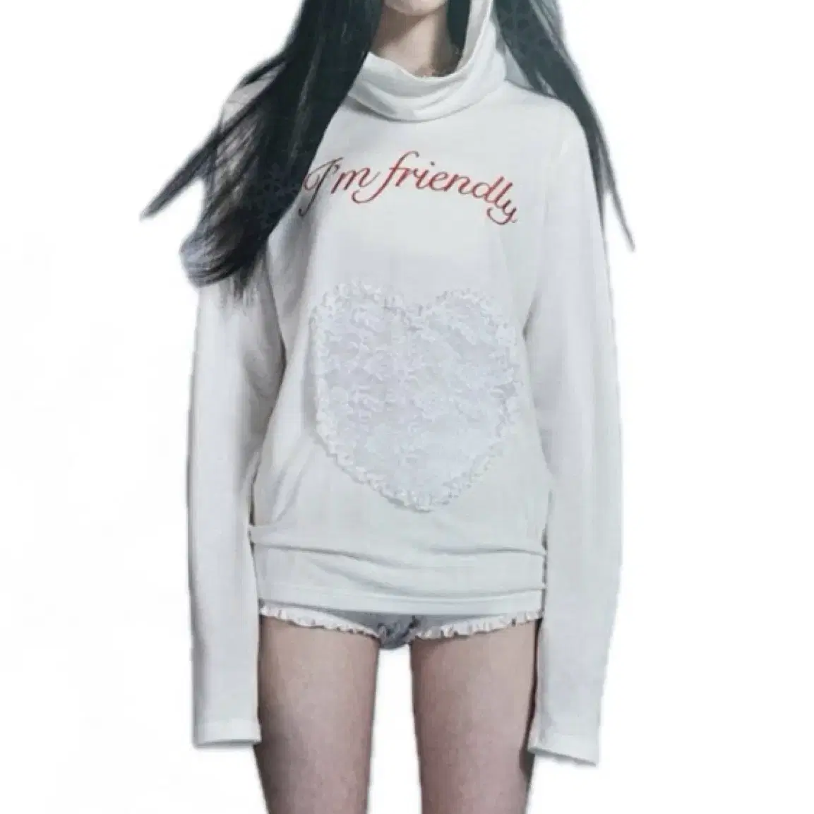 Sculptor Casper Heart Hoodie Ghost Sheer