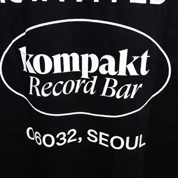 Kompakt Record Bar 롱슬리브 긴팔 쭉티 블랙 M (100