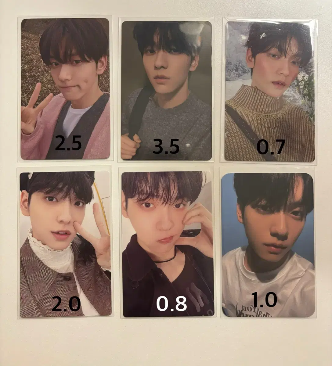 Tuvatu soobin photocards (Tomorrow, Jibijibi, LoseLove, EternalLove, DecoKit, Seasons Greetings, Sig)