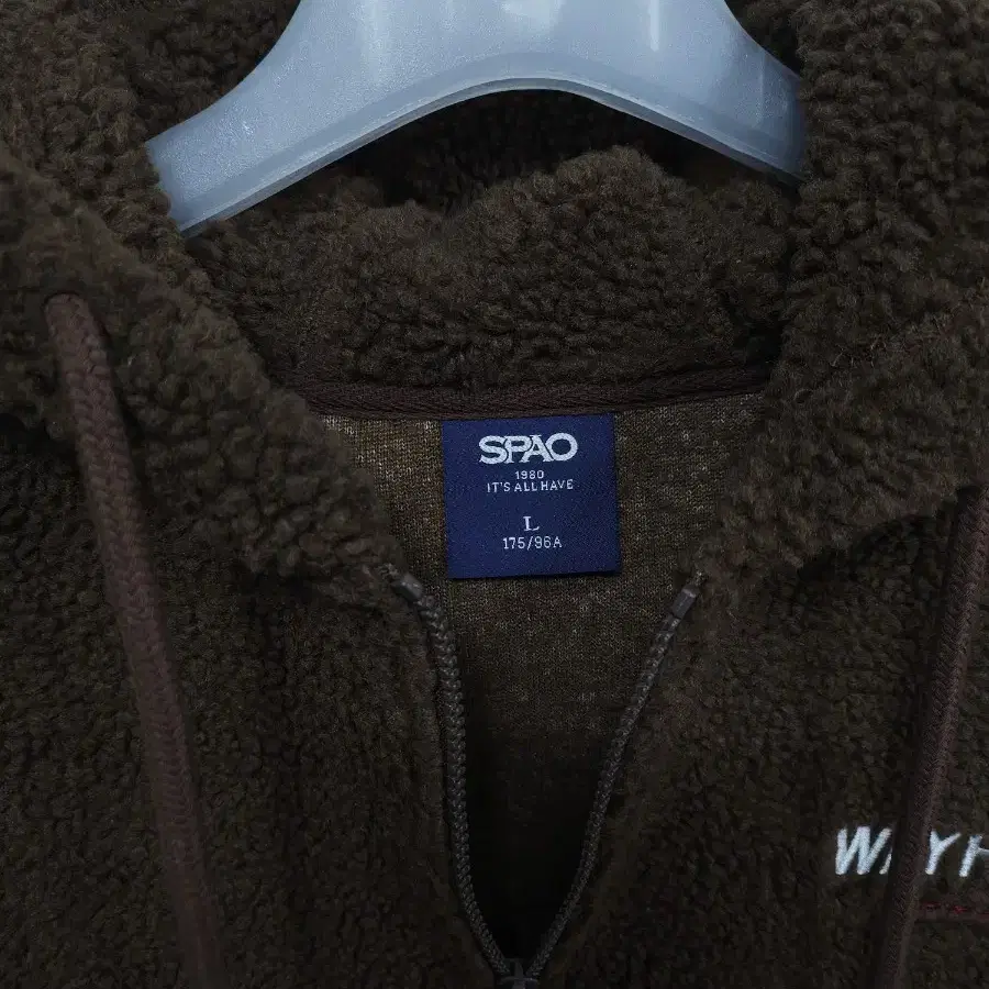 SPAO 스파오 덤블 반집업 후드 플리스 L 100