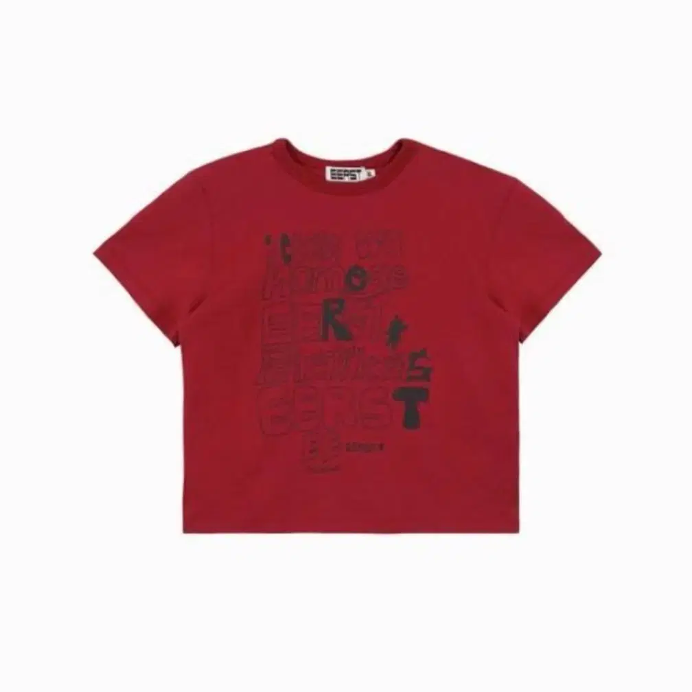 EERST W-HOMEGE SHORT TEE [RED] 이어스트 크롭티