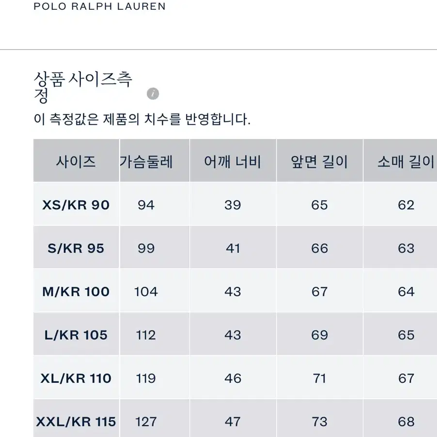 [XL] 폴로 랄프로렌 케이블니트 네이비 105-110