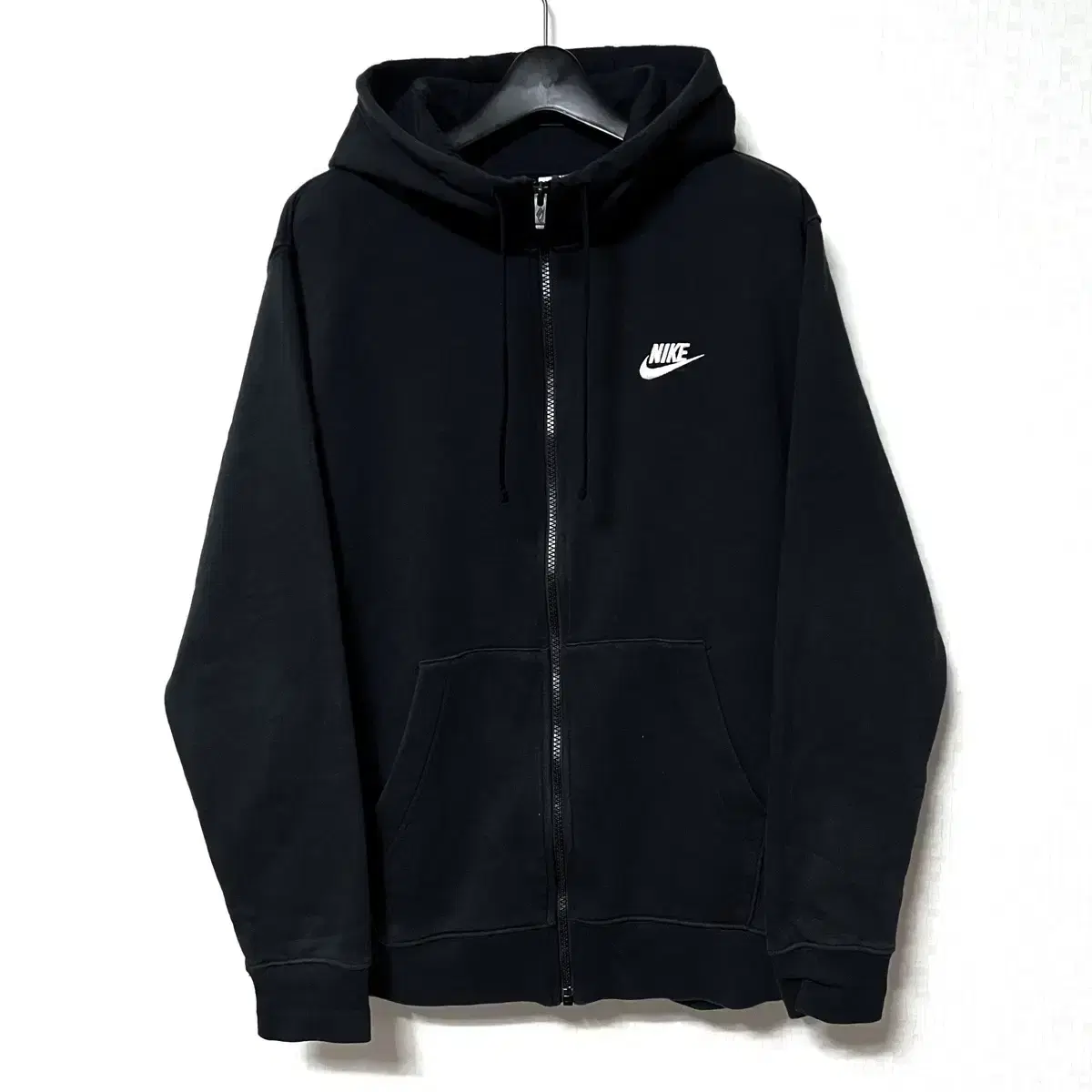 [L,100]Nike Training Fleece Hooded Zip-Up Jacket, Black