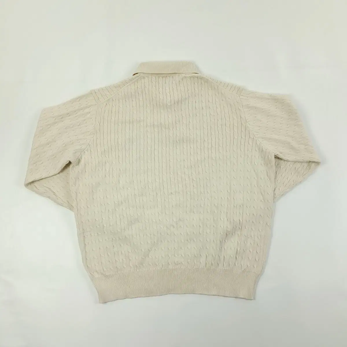 (CS675)XL 폴로골프 USA 아이보리 케이블 카라니트 스웨터knit