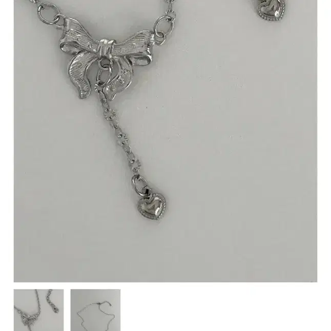 오퓨즈 lace ribbon necklace