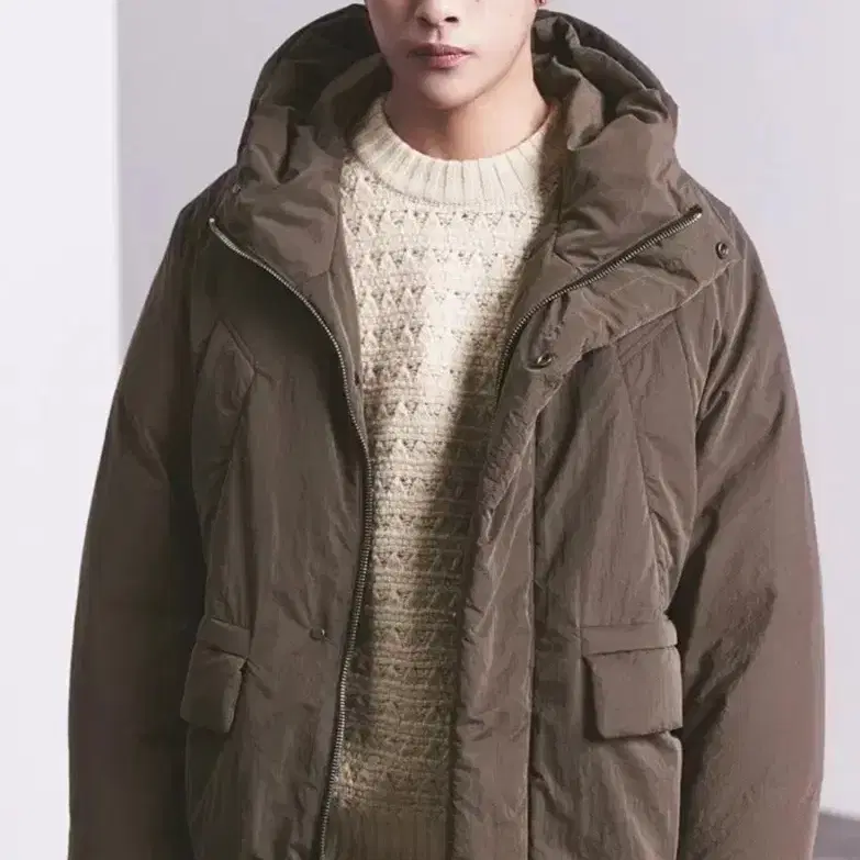 [100] 타임옴므 22fw 후드 구스다운 블랙