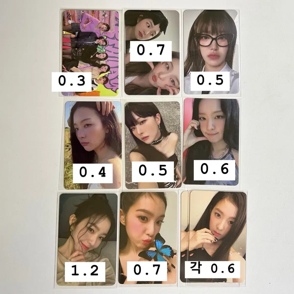 레드벨벳 포카 44장 일괄 양도