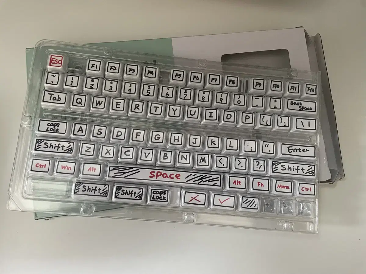 알리 낙서 pbt xda 키보드 키캡