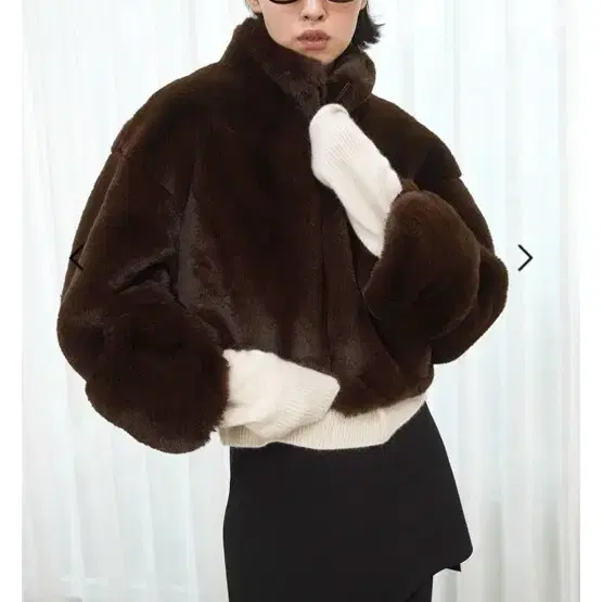 제이청 BEAN SLEEVE FUR BLOUSON_ESPRESSO