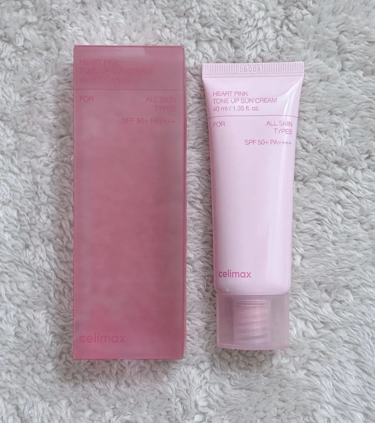 Pink tone-up sunscreen CELLMEX Heart Pink Tone-up Sunscreen