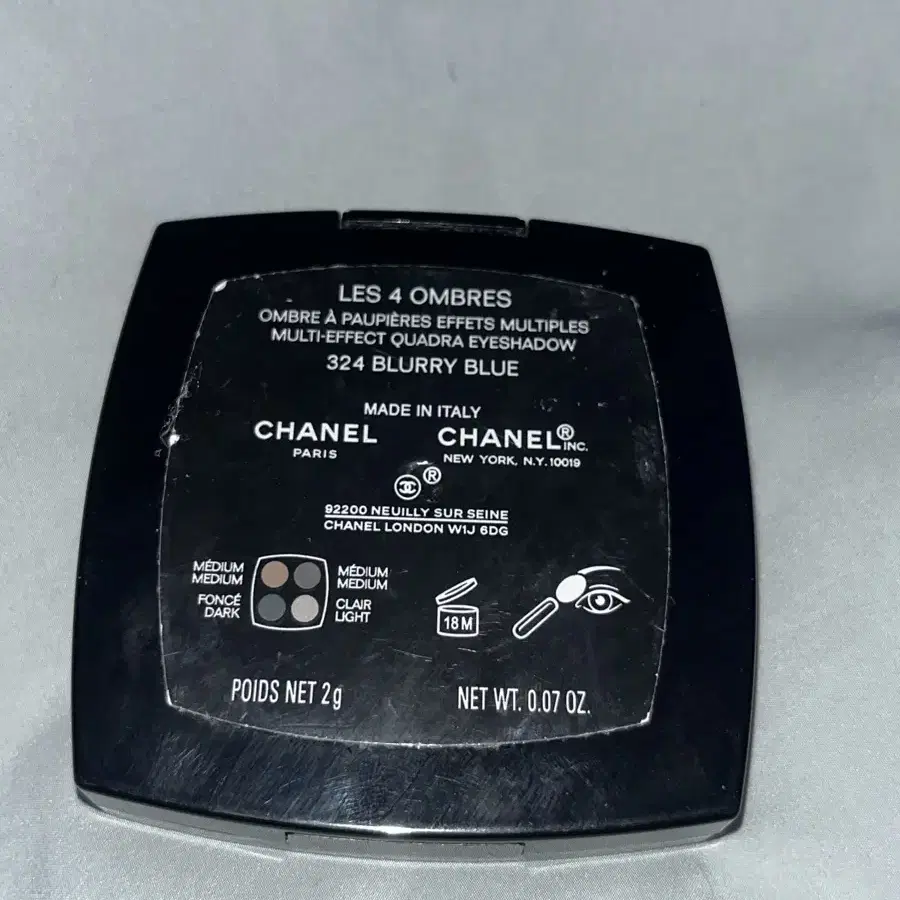 샤넬 chanel 아이섀도우 4구 324 블러리 블루