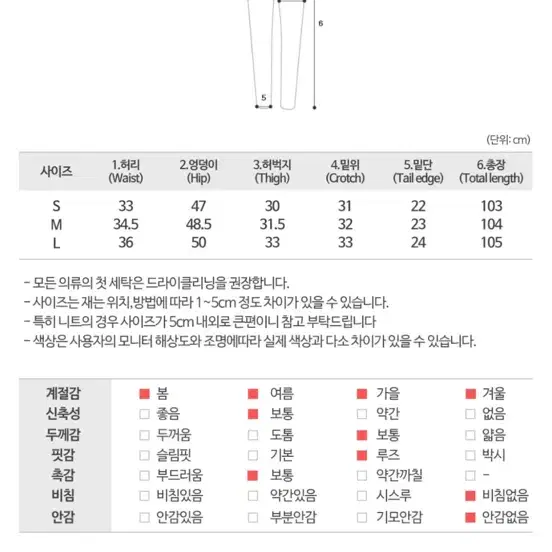 핫핑크 데님바지 S