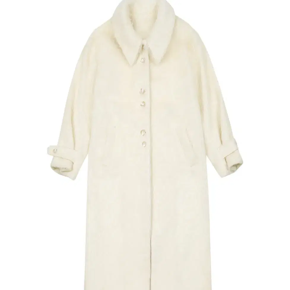 마가린핑거스 롱 코트 HAIRY WOOL LONG COAT IVORY