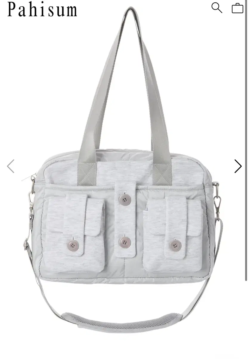 탠스댄스 버튼 포켓백 BUTTON POCKET BAG_WHITE GREY