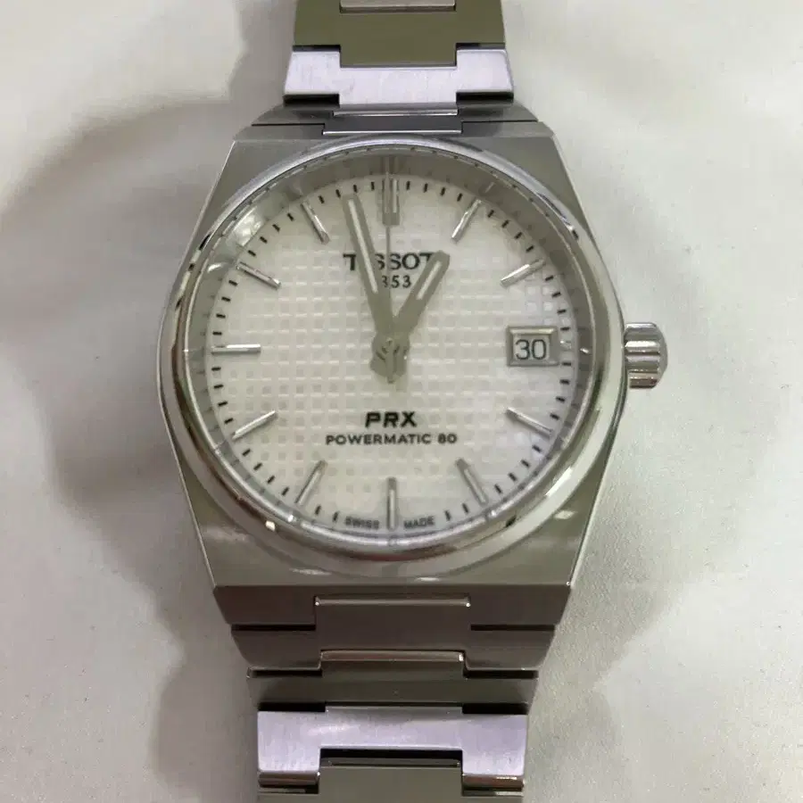 티쏘 PRX 35mm 파워매틱 화이트