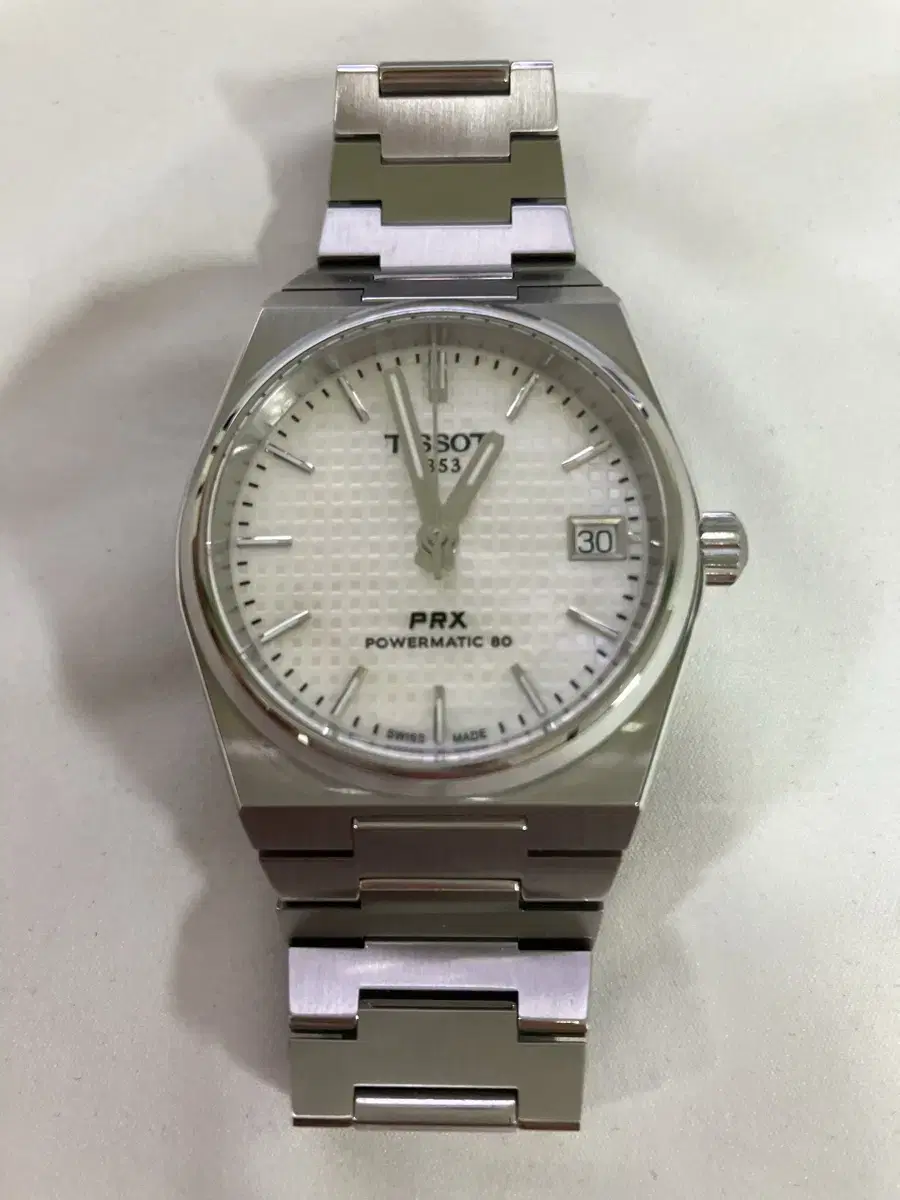 티쏘 PRX 35mm 파워매틱 화이트