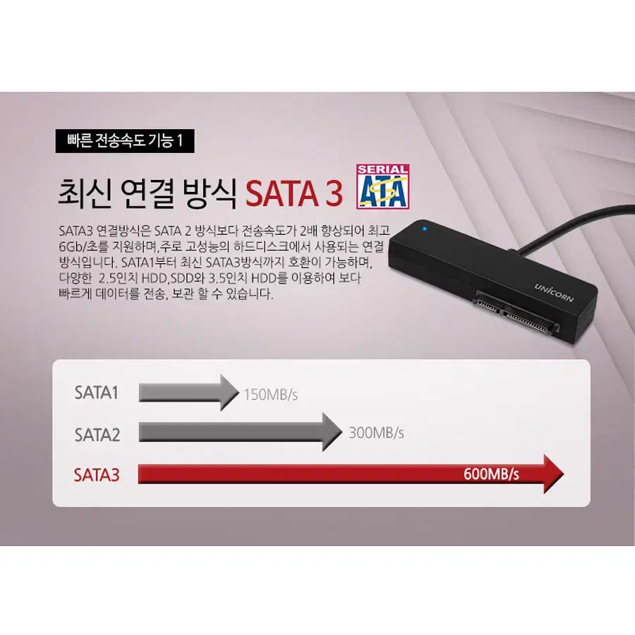 SATA 디스크 USB변환 젠더