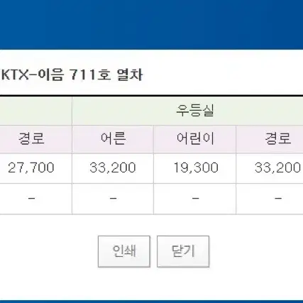 설 명절 연휴 1월 29일(수) 청량리~안동 ktx 티켓 양도