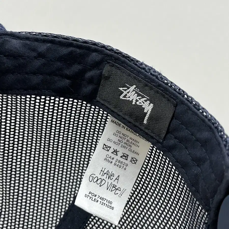 stussy 스투시 크라운 스탁 트러커 캡 네이비