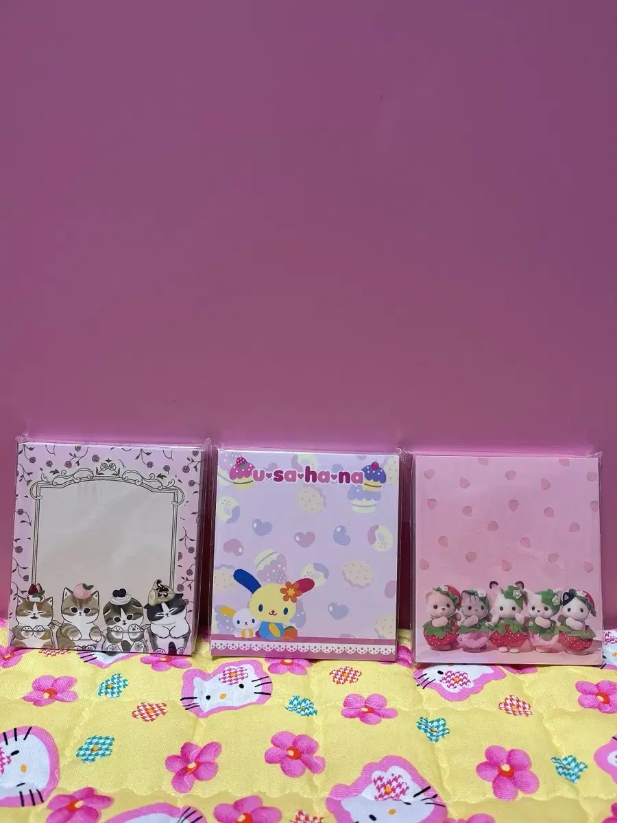 Tteok memo paper (Moruka, Doraemon, Rilakkuma, Ham토리, Morph Sand, Usahana, Silvanian)