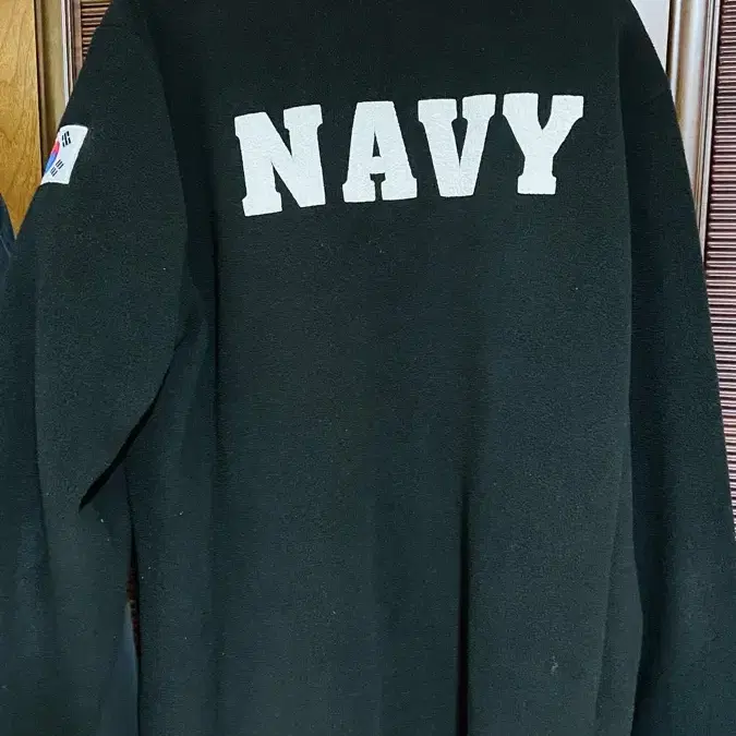 해군 NAVY 동계 집업후리스 105XL 블랙