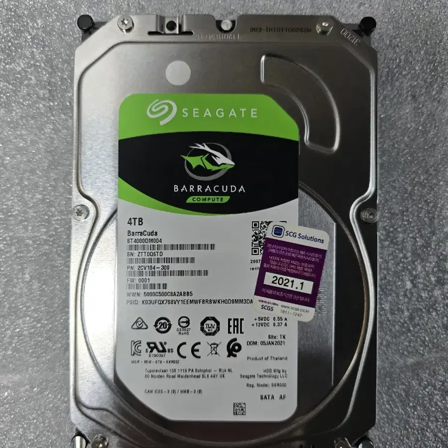 PC 부품 HDD 4.0TB (3.5")