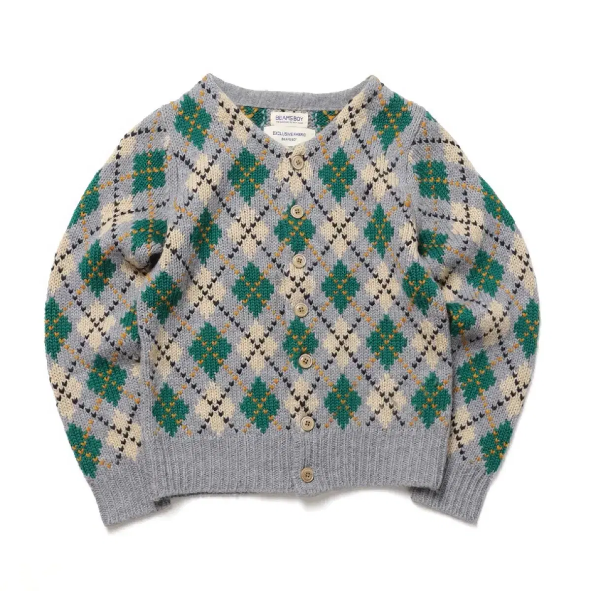 BEAMS BOY Pattern Knit Cadigan