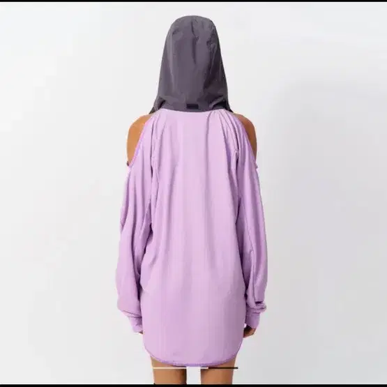 [LEEY] Sporty Open Shoulder Hooded