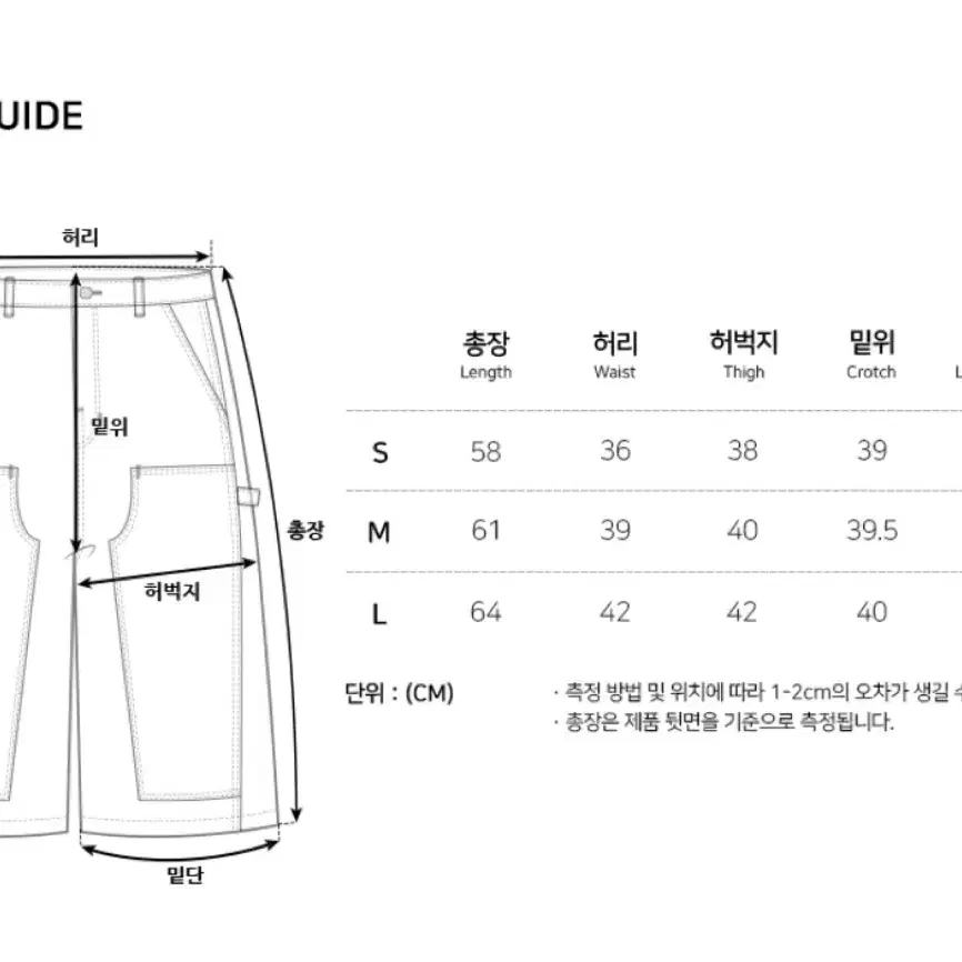 슬로우애시드 스티치 카펜터 버뮤다 팬츠 브라운