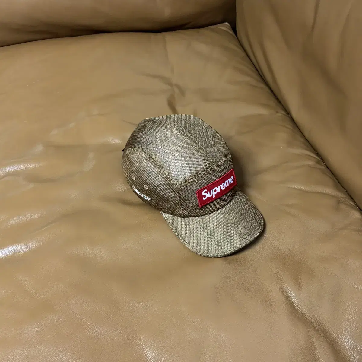 Supreme 슈프림 23ss 코듀라 메쉬 샌드 캠프캡 모자 (Sand)