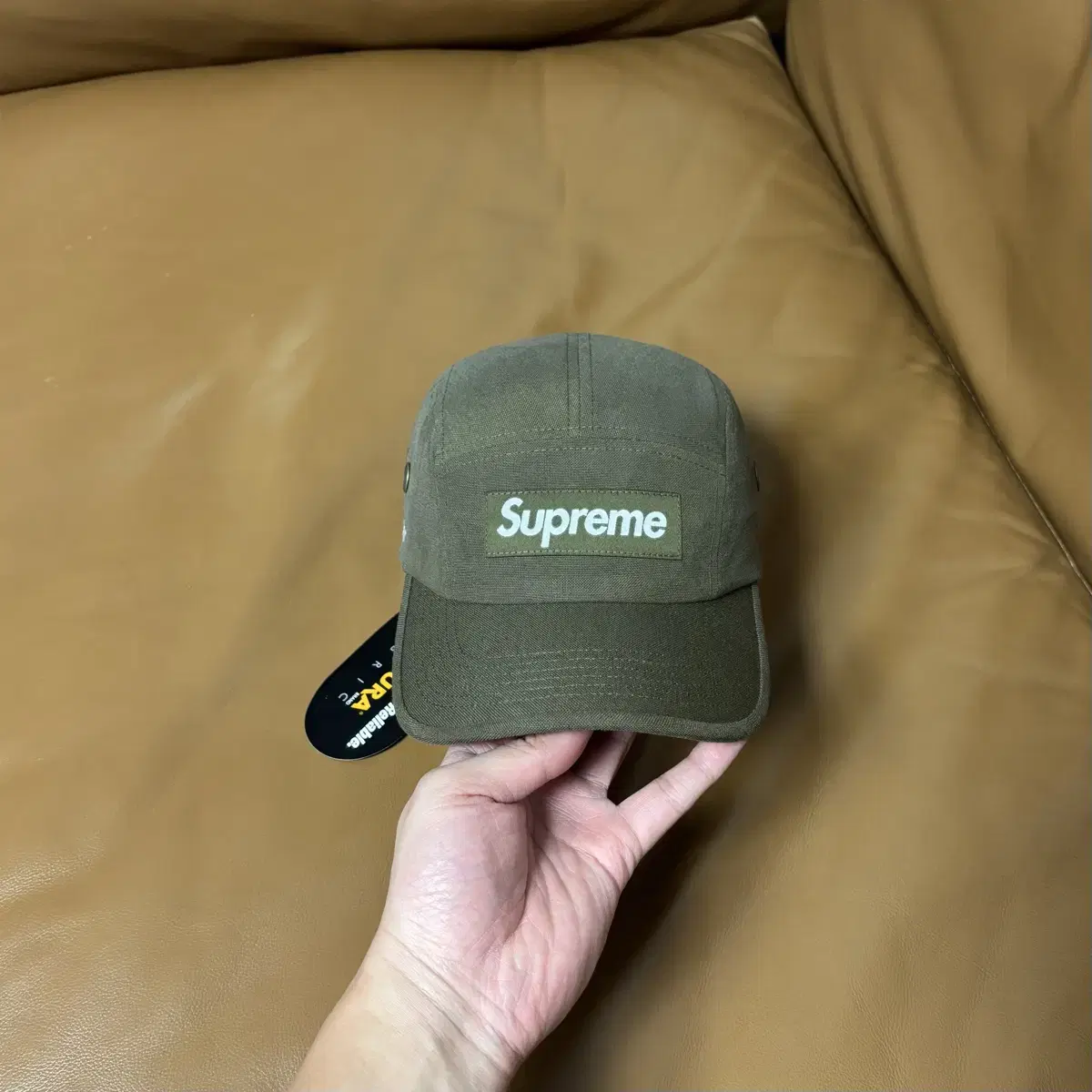 Supreme 슈프림 캠프캡 모자 Brushed Cordura Olive